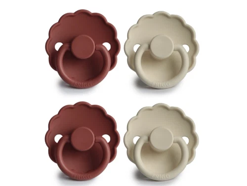 FRIGG baked clay/cream sut Daisy silikone (4-pack)